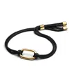 Pandora Openable Link Cord Bracelet In Black