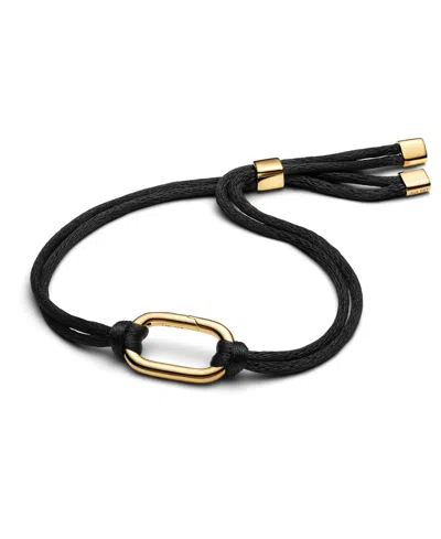 Pandora Openable Link Cord Bracelet In Black
