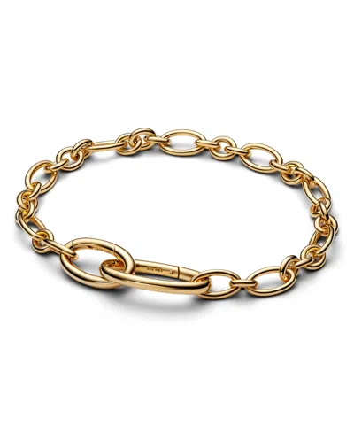 Pandora Openable Oval Link Chain Bracelet In Brown