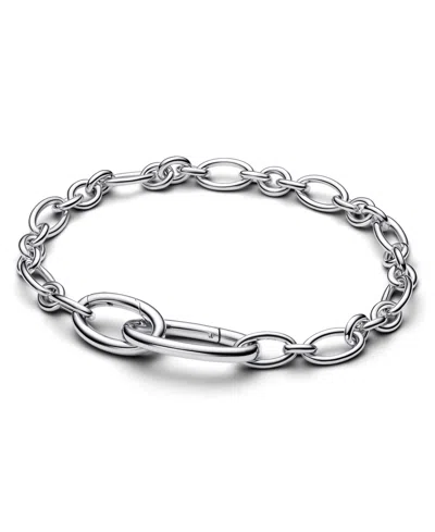 Pandora Openable Oval Link Chain Bracelet In Metallic