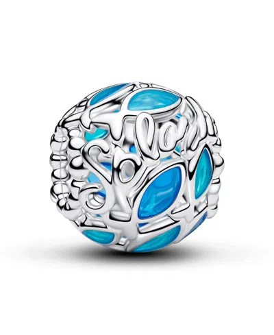 Pandora Openwork Swimming Fish Charm In Blue