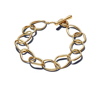 Pandora Organically Shaped Link Bracelet In Gold