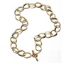 Pandora Organically Shaped Link Necklace In Gold