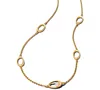 Pandora Organically Shaped Oval Treated Freshwater Cultured Pearl Necklace In Gold