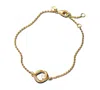 Pandora Organically Shaped Pave Circle Treated Freshwater Cultured Pearl Bracelet In Gold