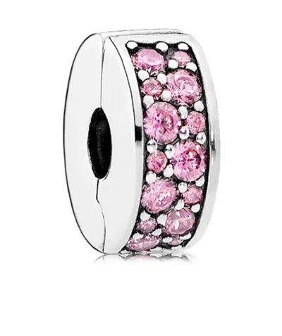 Pandora Pink Twinkle Elegant 925 Silver Fastening Buckle 791817pcz In White