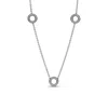 Pandora Pave Circles Chain Necklace In Silver