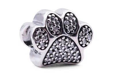 Pandora Pave Paw Charm - In Gray