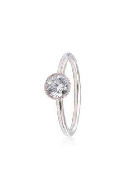 Pandora Petite Circle Ring In Metallic