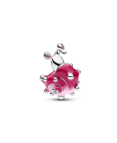Pandora Pink Snail Charm In Silver
