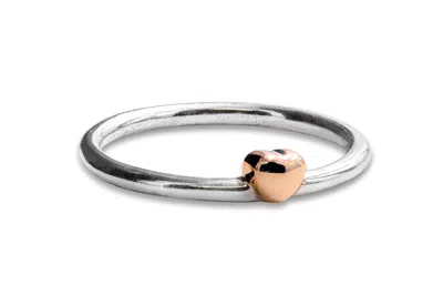 PANDORA POLISHED HEART PUZZLE RING