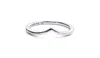 Pandora Polished Wishbone Ring In Gray
