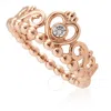 Pandora Princess Tiara Crown Ring In Rose Gold In Pink/rose Gold Tone/gold Tone