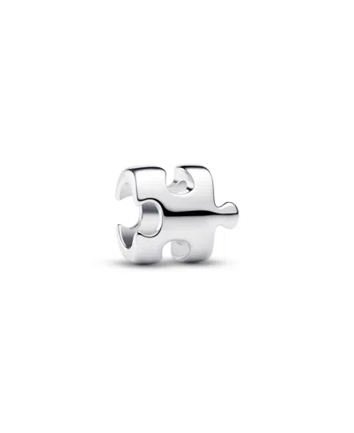 Pandora Puzzle Piece Mini Charm In Silver