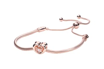 Pandora Radiant Heart Bracelet Gift Set - Rose Gold-plated In Pink