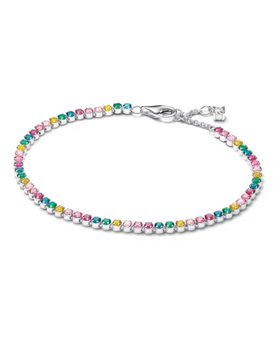 Pandora Rainbow Tennis Bracelet In Multi