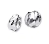 Pandora Rippled Small Hoop Earrings In Metallic