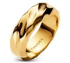 Pandora Rippled Wide Band Ring In Gold