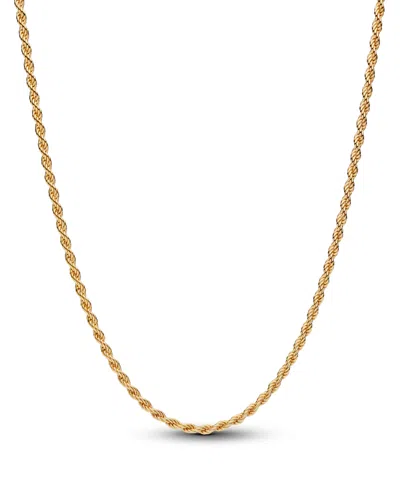 Pandora Rope Chain Necklace In Gold Plated