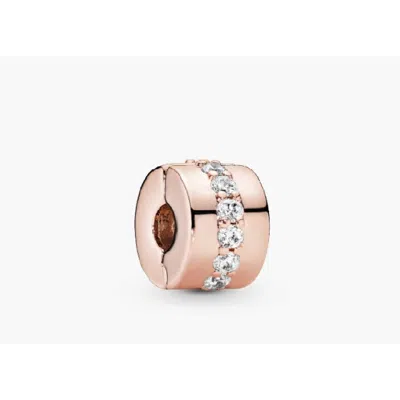 Pandora Rose Clip With Clear Cubic Zirconia