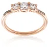 Pandora Rose Gold Clear Three-stone Ring In Pink/rose Gold Tone/gold Tone