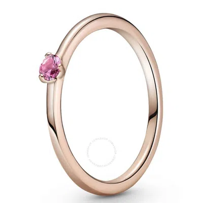 Pandora Rose Gold-plated Pink Cz Solitaire Ring