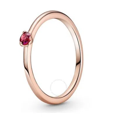 Pandora Rose Gold-plated Red Cz Solitaire Ring