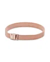 Pandora Rose Gold Plated Reflexions Mesh Bracelet In Metallic