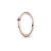 Pandora Rose Pink Solitaire Ring - In Gold