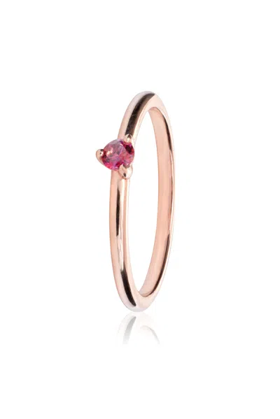 Pandora Rose Red Solitaire Ring - In Brown
