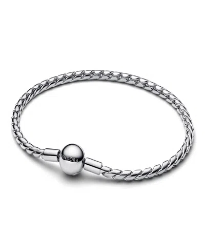 Pandora Round Clasp Wing Chain Bracelet In Silver