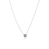 Pandora Round Sparkle Halo Necklace In Sterling Silver In Metallic