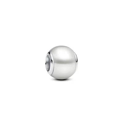 Pandora Round White Lacquered Sterling Silver Charms