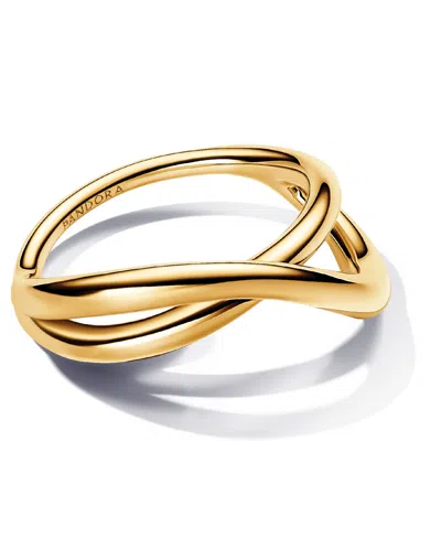 Pandora Shaped Infinity Ring In Gold