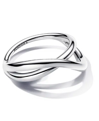 Pandora Shaped Infinity Ring In Silver