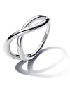 Pandora Shaped Infinity Ring In Silver