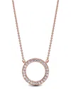 Pandora Signature 14k Rose Gold Plated Cz Circle Of Sparkle Necklace In Gold