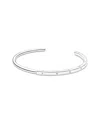 Pandora Signature Silver Bangle Bracelet In Silver