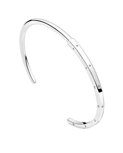 Pandora Signature Silver Bangle Bracelet