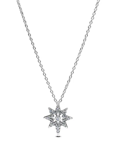 Pandora Silver North Star Pendant Necklace In Sterling Silver