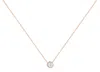 Pandora Silver  Rose Round Cz 17.8 Inch Necklace - In Gold