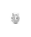 Pandora Silver Textured Horseshoe Mini Charms In Metallic