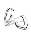Pandora Silver V-shaped Open Hoop Earrings In Silver