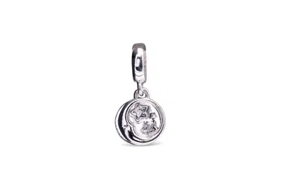 Pandora Sleeping Moon And Stars Dangle Charm In Metallic