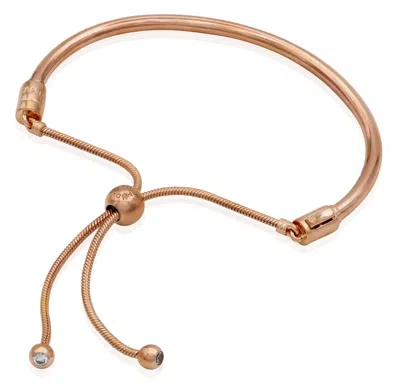 Pandora Sliding Bangle Bracelet -  Rose - 6.7 In Gold