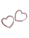 Pandora Small Asymmetric Heart  Rose Hoop Earrings - In Multi