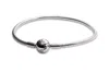 Pandora Smooth Silver Clasp Bracelet - In White