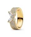 Pandora Sparkling Butterfly Bold Ring In Gold