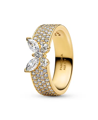 Pandora Sparkling Butterfly Bold Ring In Gold