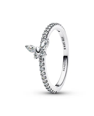 Pandora Sparkling Butterfly Ring In Sterling Silver